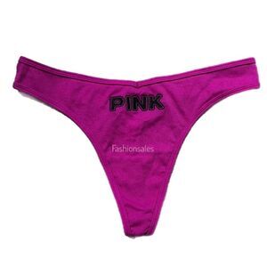 VIctoria’s Secret Pink Stretch cotton Ribbed Thong Panty pink XXlarge
